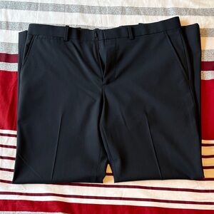 Theory Men's Black Flat Front Dress Pants